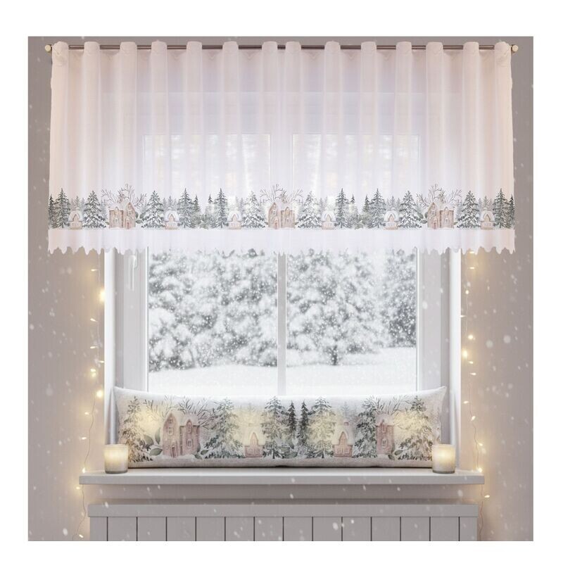 Okenní vánoční svíticí dekorace, Stromečky a domečky