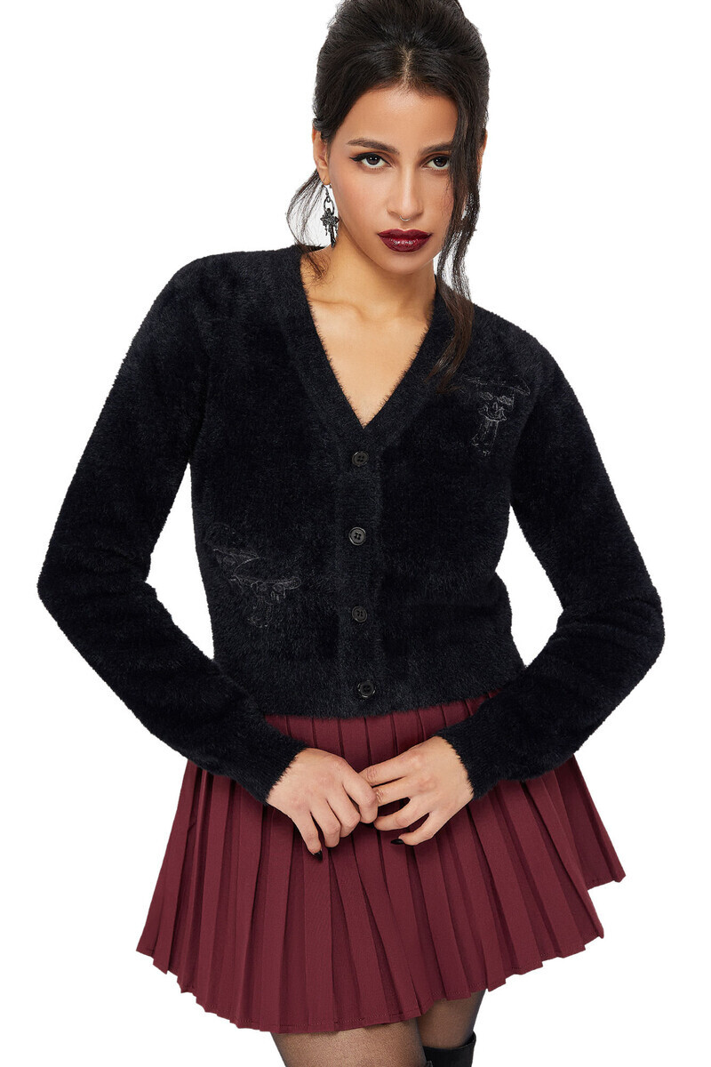 svetr dámský KILLSTAR - Skull Grove - Black XS