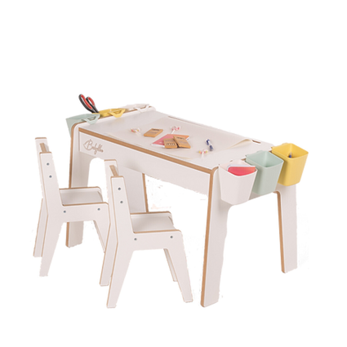 Ourbaby dětský stůl se židlemi children table chair white 40640