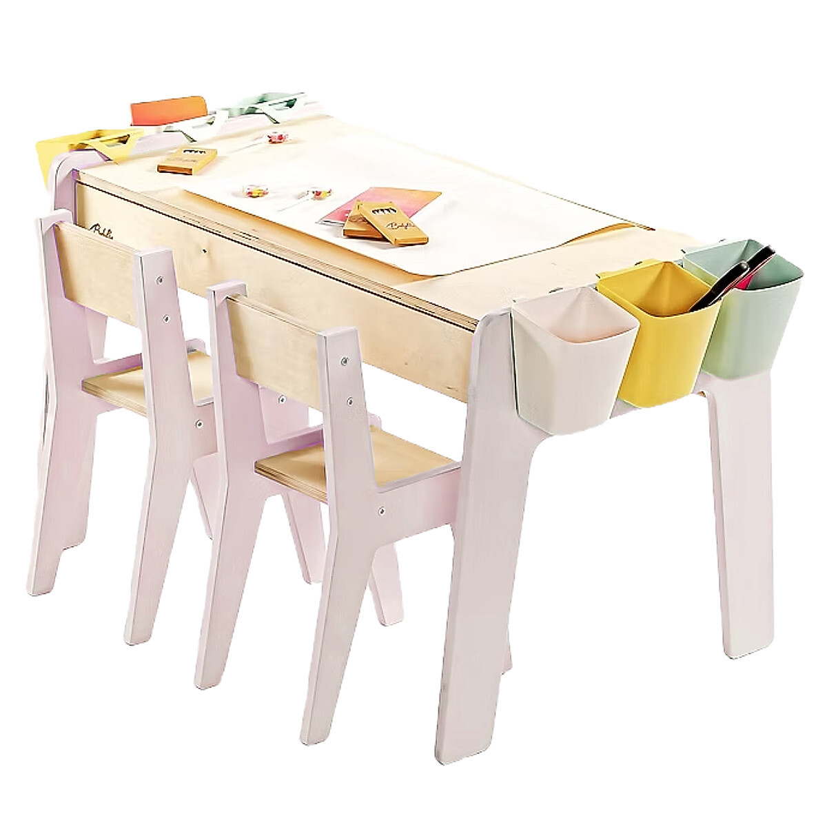 Ourbaby® dětský stůl se židlemi children table two chair pink 40647