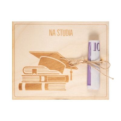 Dřevěné přání na peníze - Na autoškolu Albi