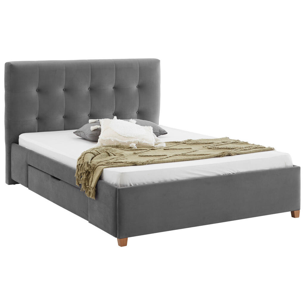 Carryhome ČALOUNĚNÁ POSTEL, 160/200 cm, šedá