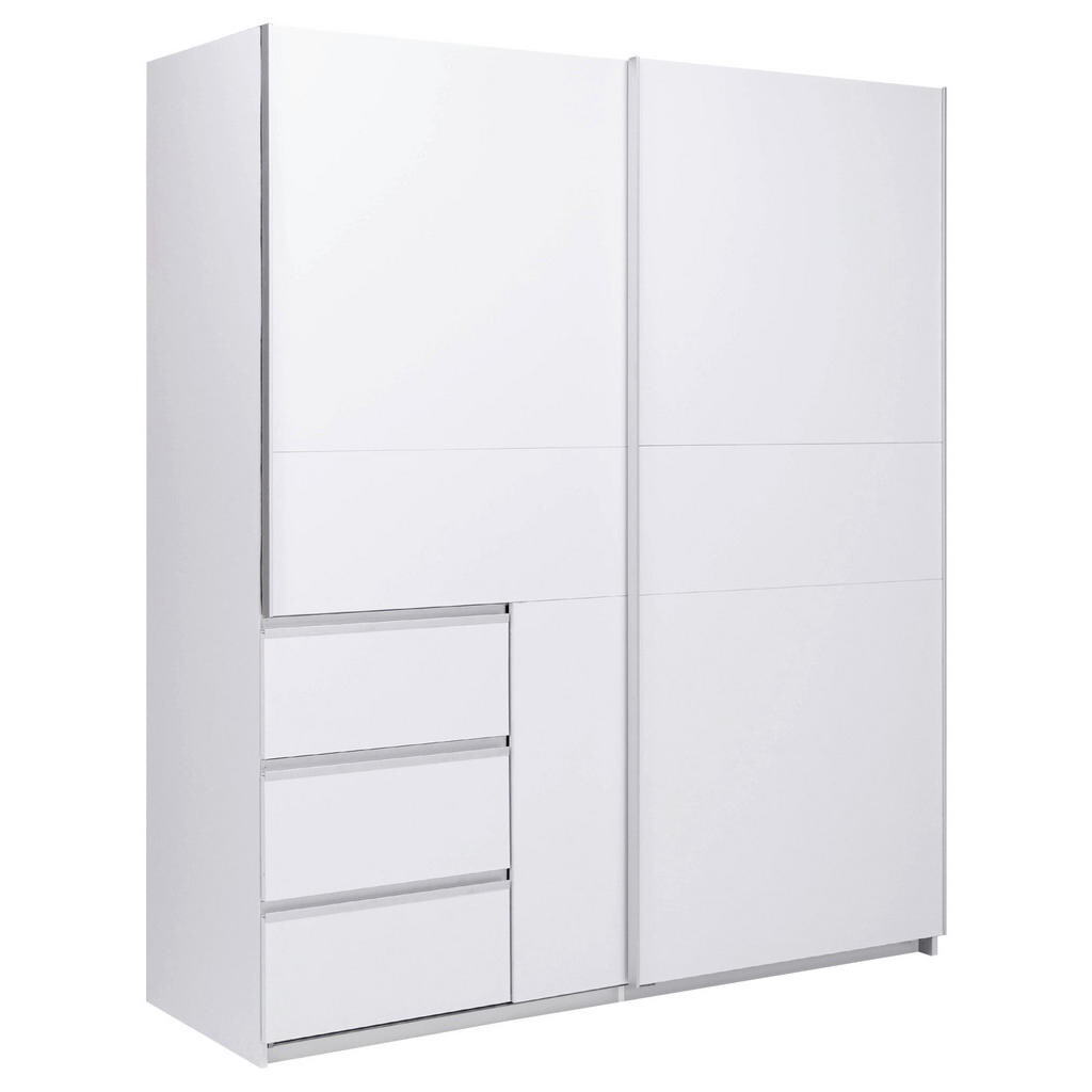 MID.YOU ŠATNÍ SKŘÍŇ S POSUVNÝMI DVEŘM, bílá, 175/205/61,5 cm