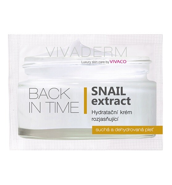 Vivaco Vivaderm Rozjasňující hydratační krém SNAIL extract BACK IN TIME - vzorek 4 ml