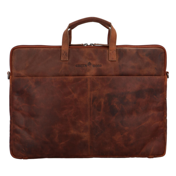 Pánská kožená business taška hnědá - Greenwood Edmon hnědá