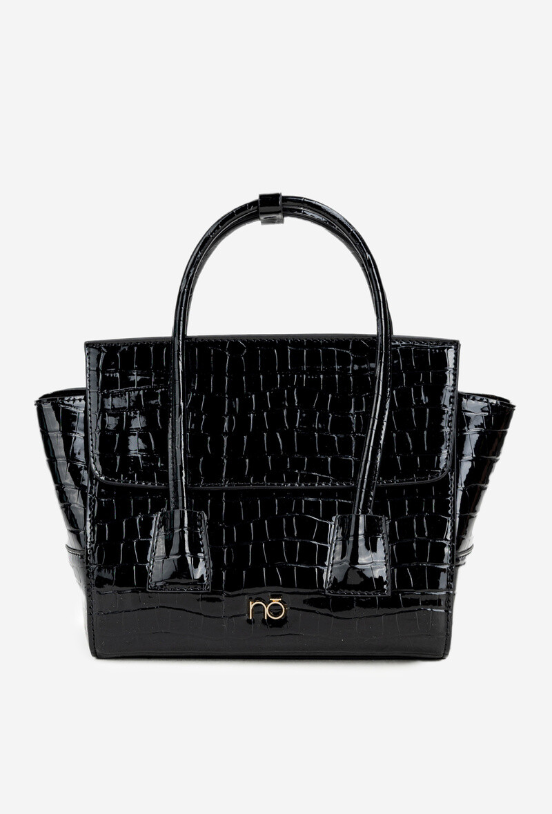Malá kabelka kufřík s reliéfním vzorem NOBO BAG5800-M20 Černá