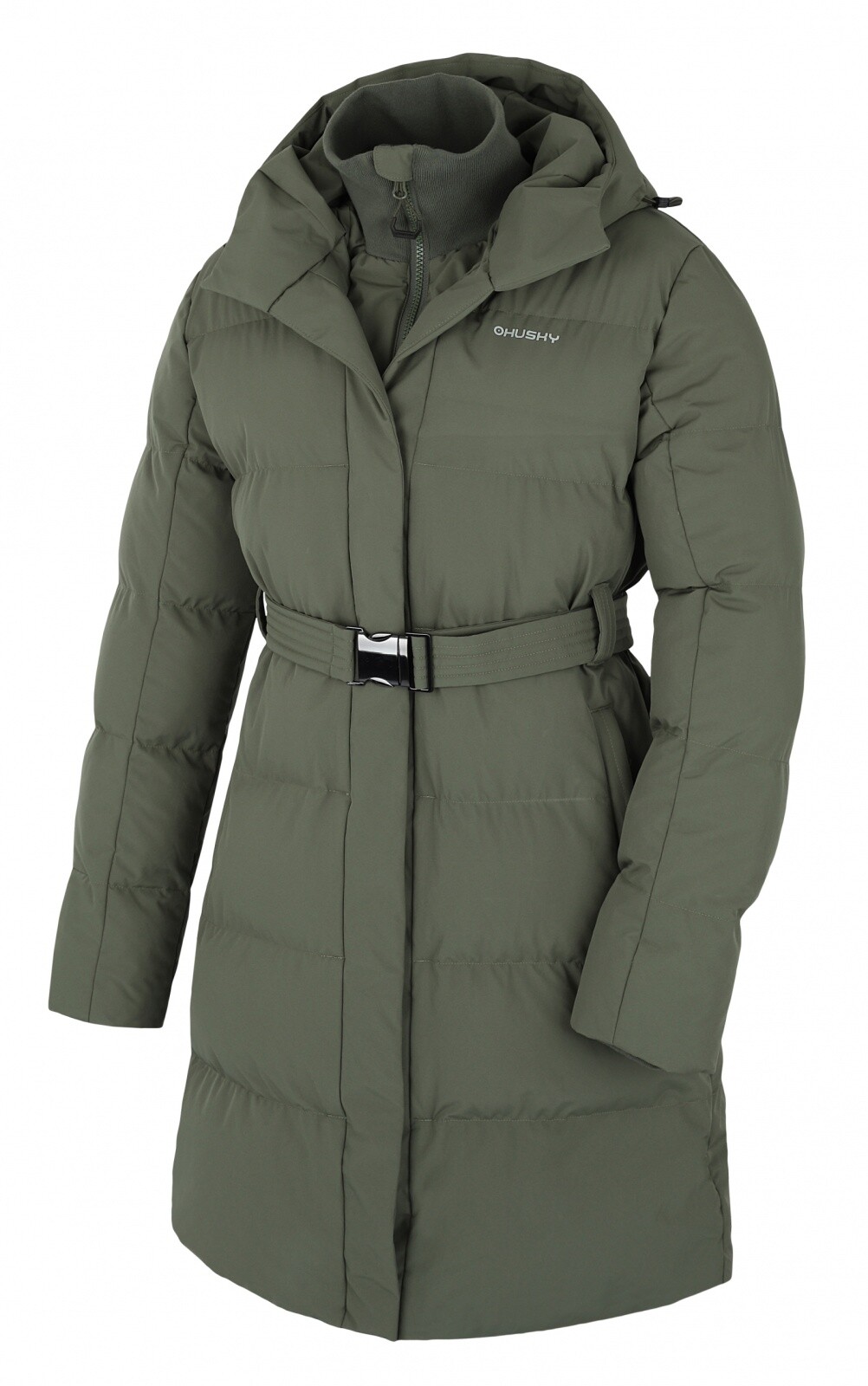 Husky Nerine L S, khaki Dámský hardshellový plněný kabát