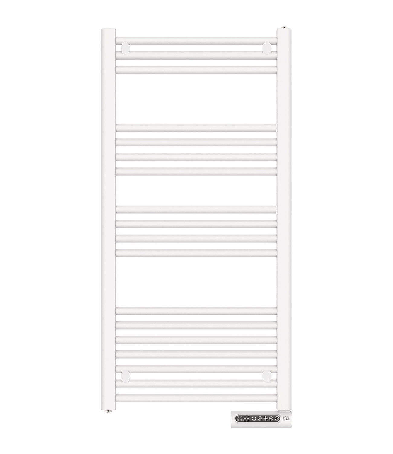 ELÍZ Elektrický koupelnový radiátor 50 x 105 cm, příkon 750 W, se zabudovanou topnou tyčí, elektronické ovládání, bílá barva (Elíz EBR 750)