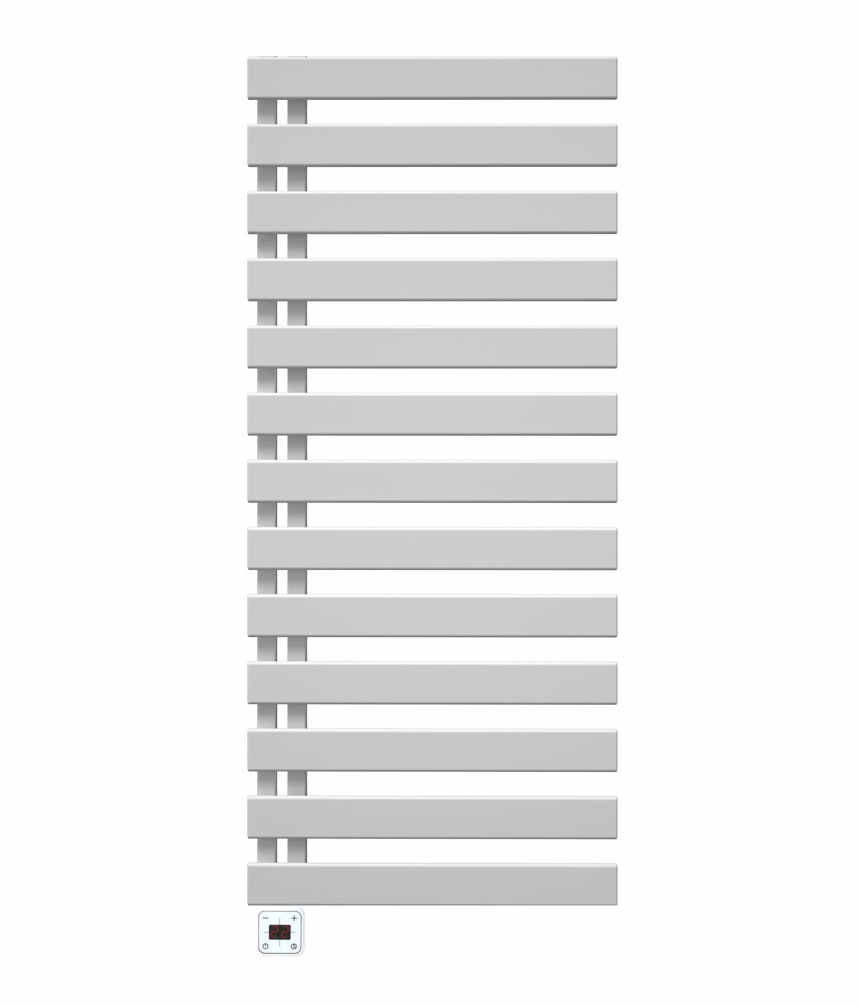 ELÍZ Elektrický koupelnový radiátor 60 x 139 cm, příkon 800 W, se zabudovanou topnou tyčí, elektronické ovládání, bílá barva (Elíz EBR 800 NP-W)