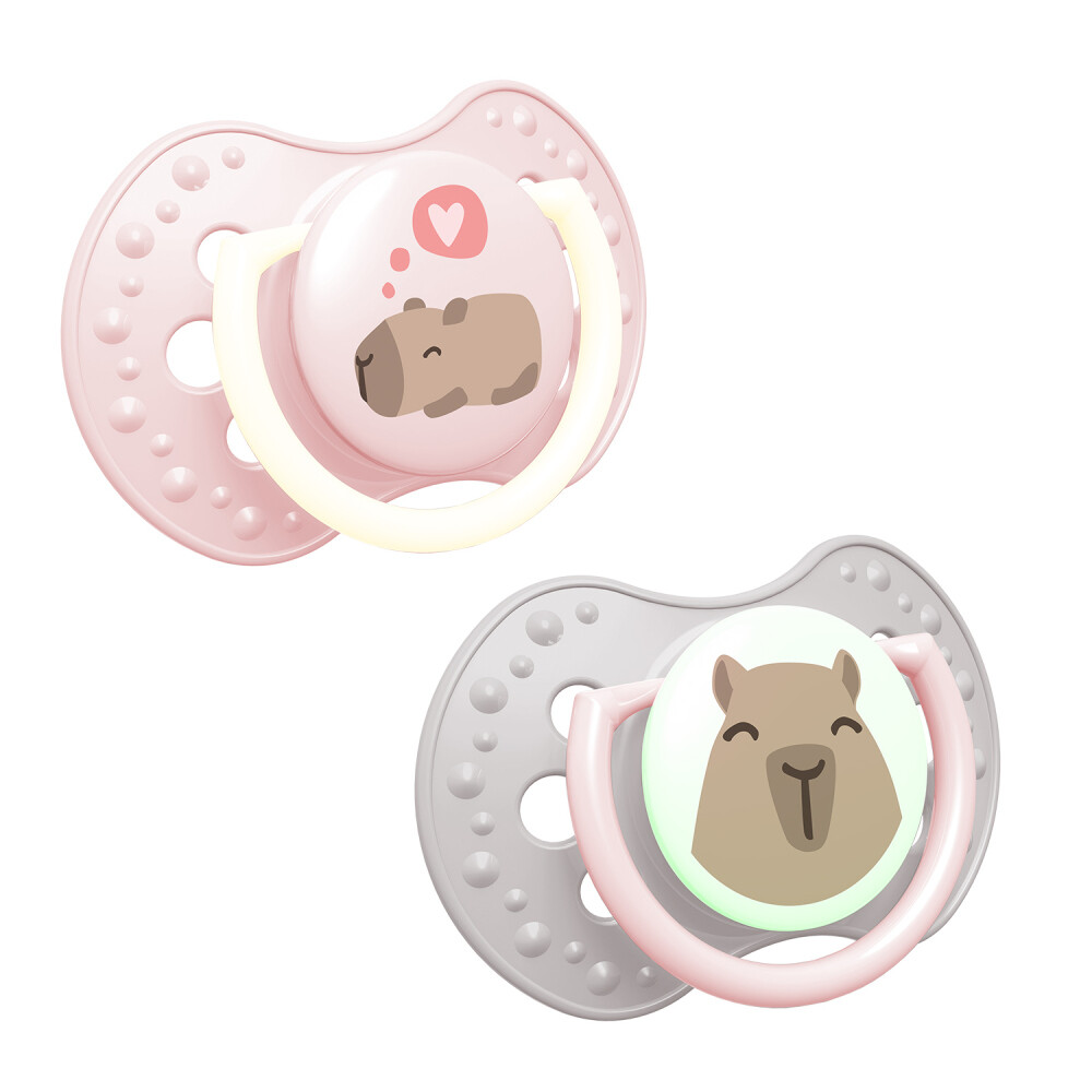 LOVI Dudlík silikonový dynamický CAPICHILL 0-6m 2ks holka