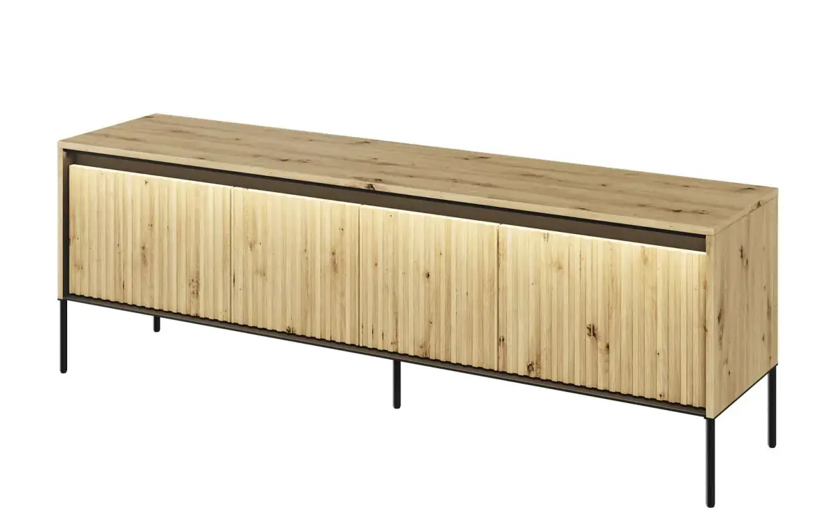 Casarredo Televizní stolek 4D s LED 167 IPOLIS - dub artisan