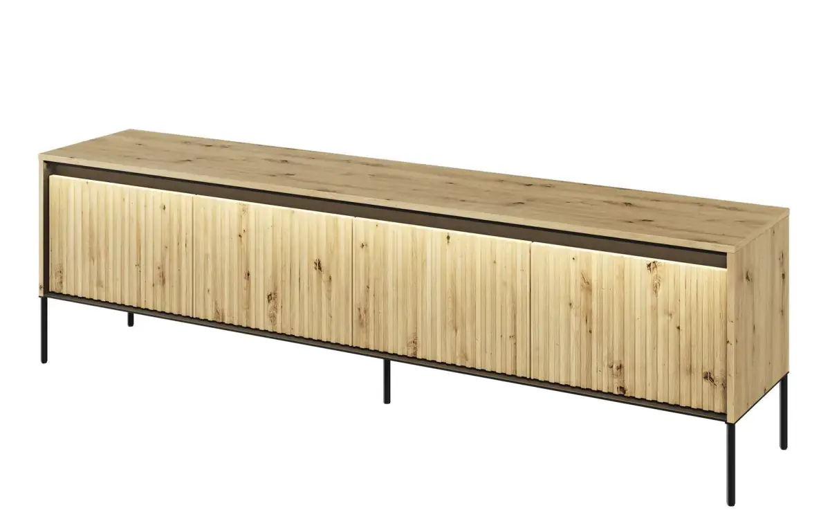 Casarredo Televizní stolek 4D 193 s LED IPOLIS - dub artisan