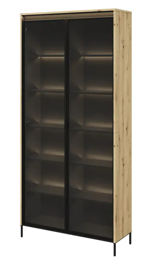 Casarredo Vitrína 2D s LED IPOLIS - dub artisan