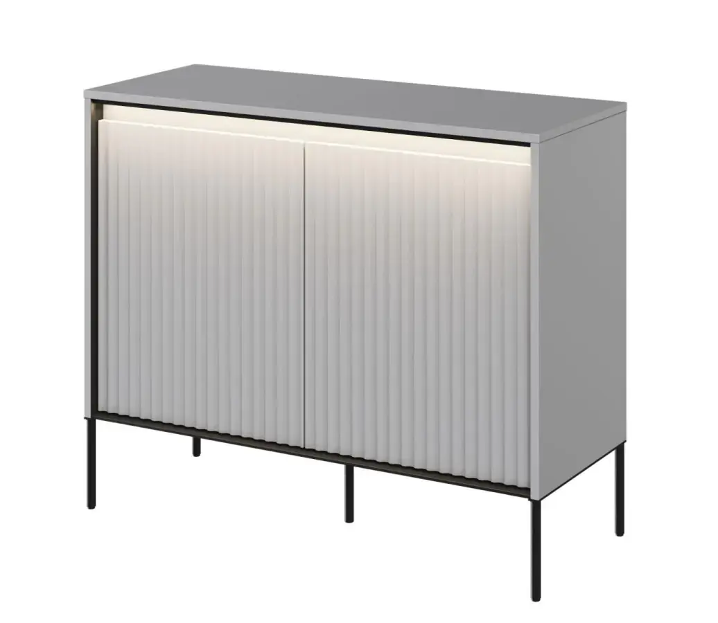 Casarredo Komoda 2D s LED IPOLIS - šedá