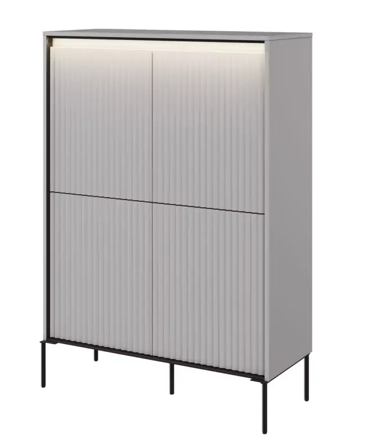 Casarredo Komoda 4D s LED IPOLIS - šedá