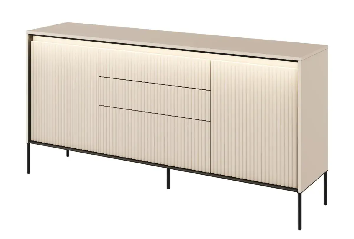 Casarredo Komoda 2D3S s LED IPOLIS - písková