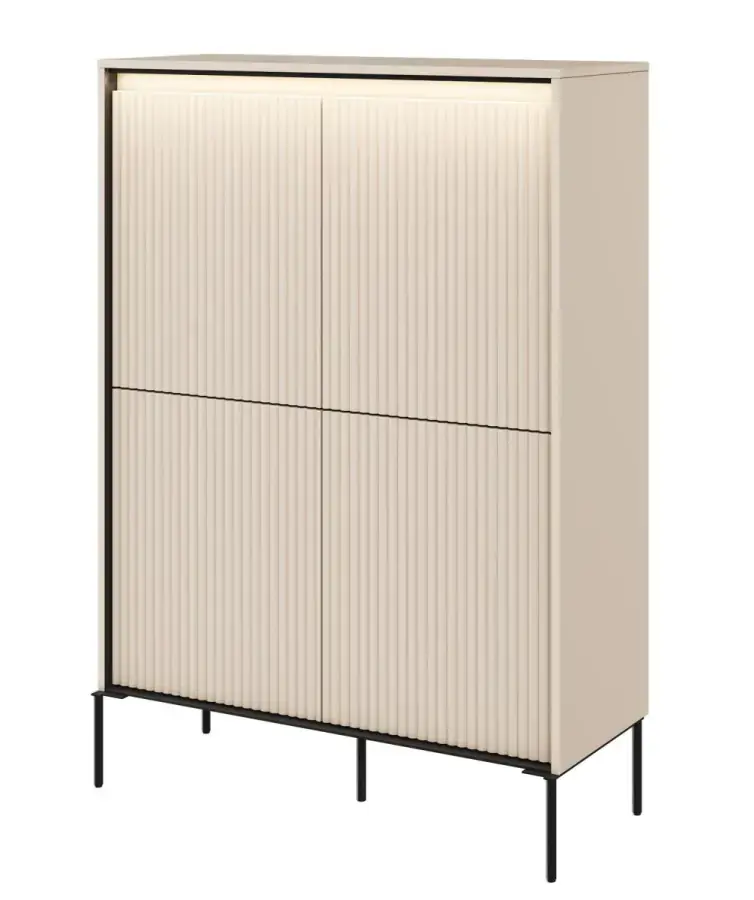 Casarredo Komoda 4D s LED IPOLIS - písková