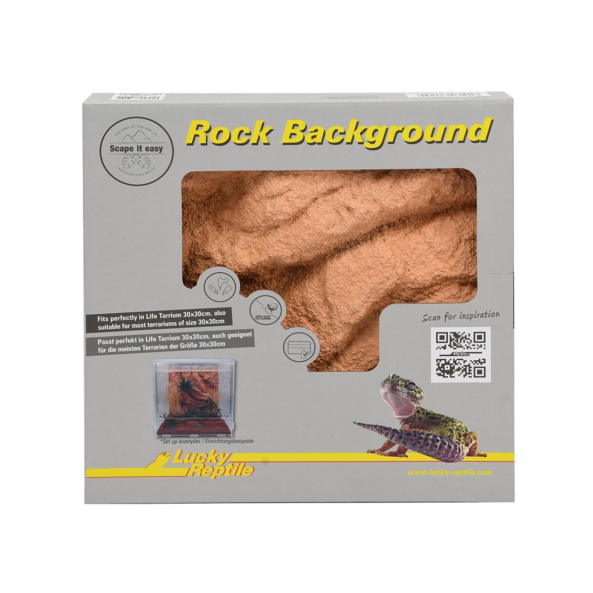 Lucky Reptile zadní stěna Rock Background Outback Red 28x28 cm