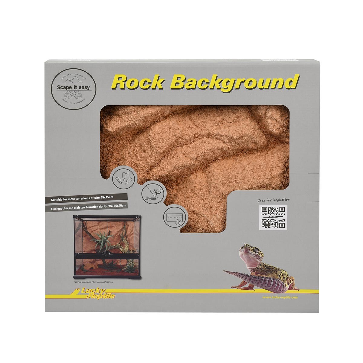 Lucky Reptile zadní stěna Rock Background Outback Red 43x43 cm