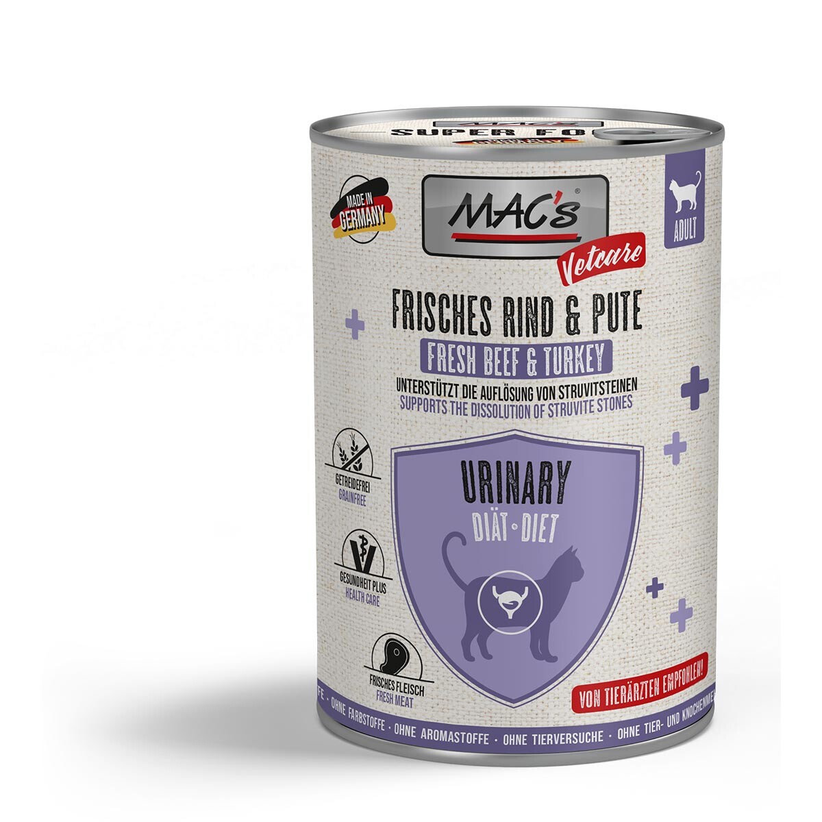 MAC's CAT Vetcare Urinary hovězí & krůtí 6x400 g
