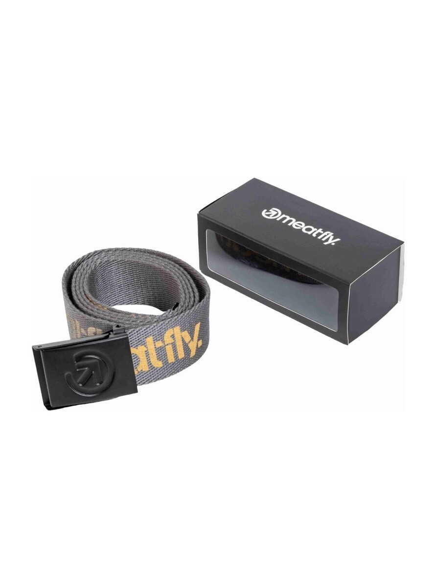 Pásek meatfly corridor tmavě šedá/zlatá one size