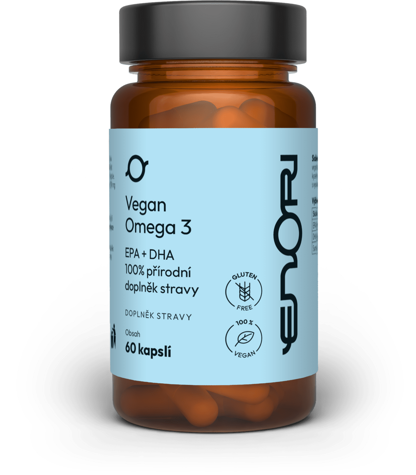 Enori Vegan Omega 3, EPA + DHA, 60 kapslí