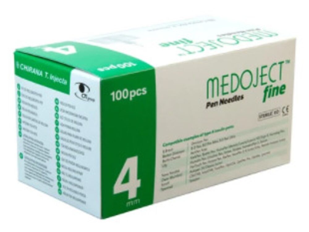 Inzulínové jehly Medoject Fine – 4 MM 32 G