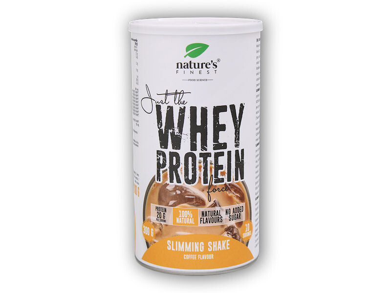 Nature's Finest Whey protein slimming whey shake 300g Varianta: coffee