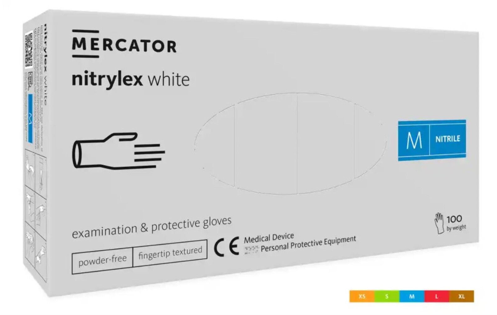 Rukavice Nitrylex classic - bílé, nepudr., vel. S