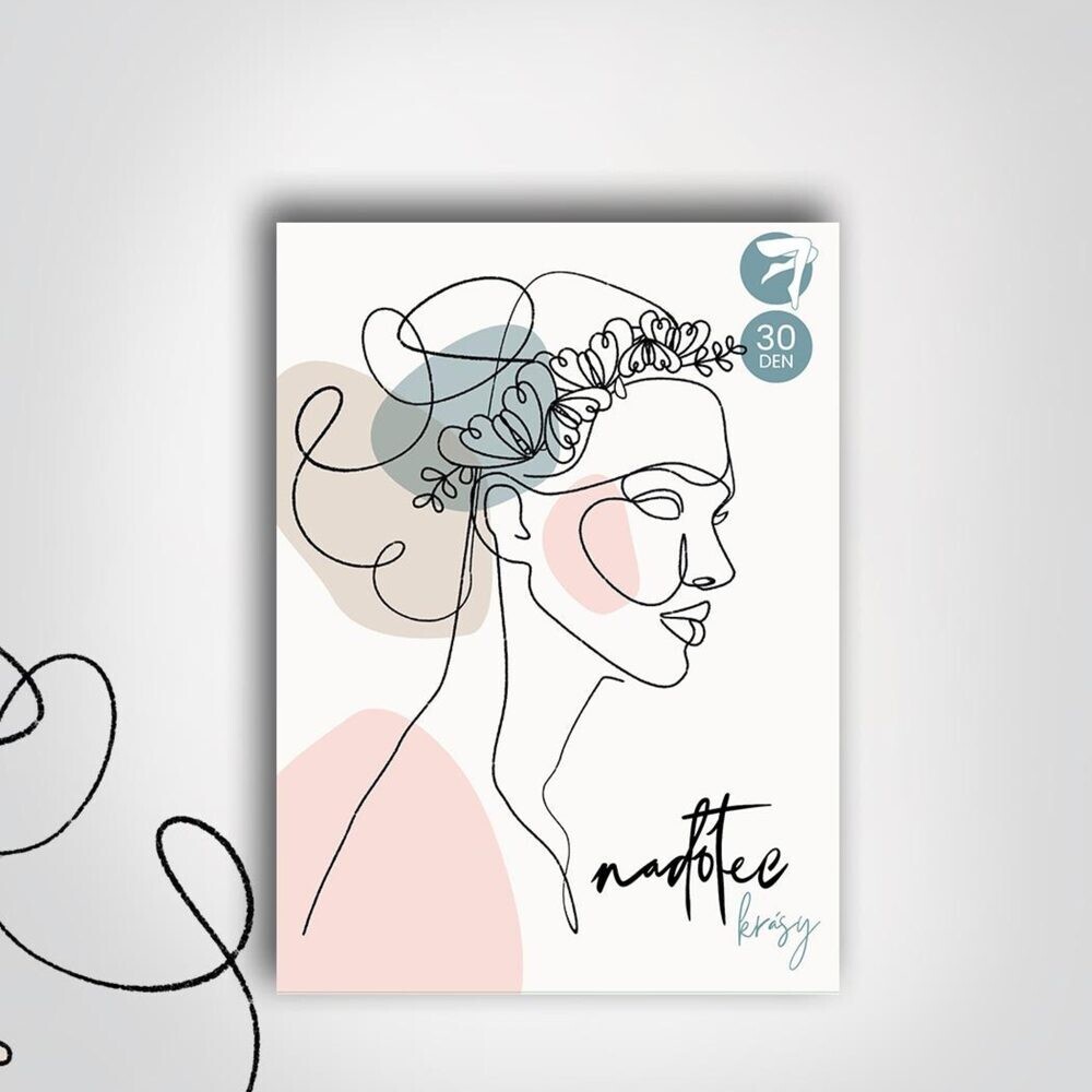 PUNČOCHY S KRAJKOVÝM PÁSEM NADOTEC KRÁSY 30 DEN Béžová