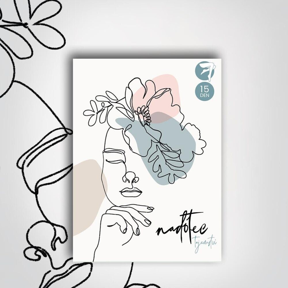 PUNČOCHY DISKRÉTNÍ NADOTEC TAJEMSTVÍ 15 DEN Černá