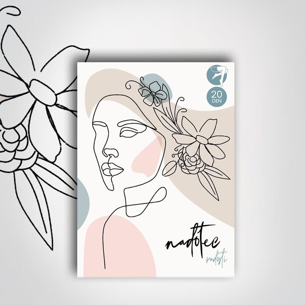 PUNČOCHY SAMODRŽÍCÍ NADOTEC RADOSTI 20 DEN Černé