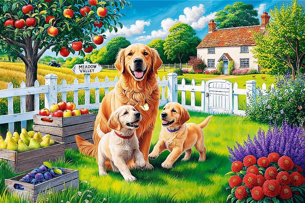 Trefl Puzzle Psi na venkově 300dílků