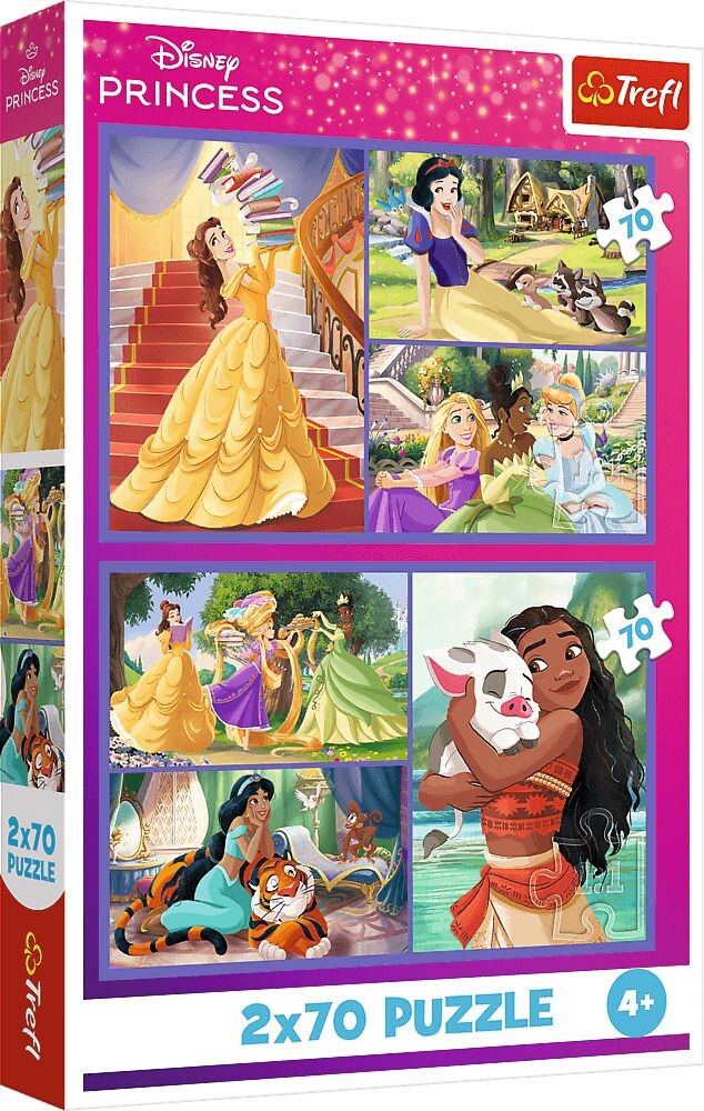 Trefl Puzzle 2x70 Disney Princezna - Pohádkové dny