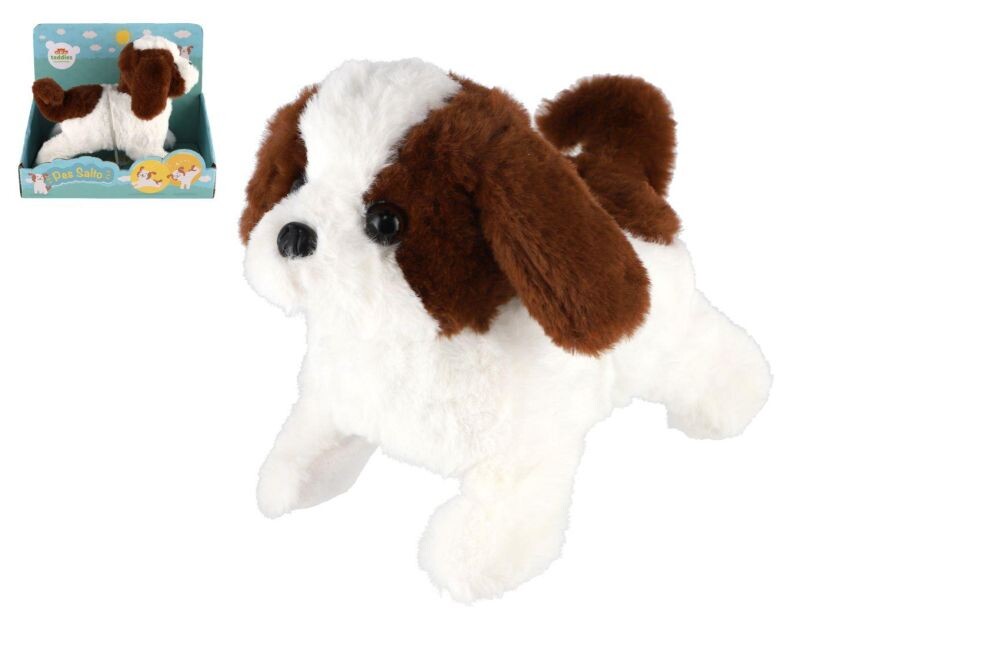 Teddies Pes Salto skákací chodící 19cm na baterie se zvukem