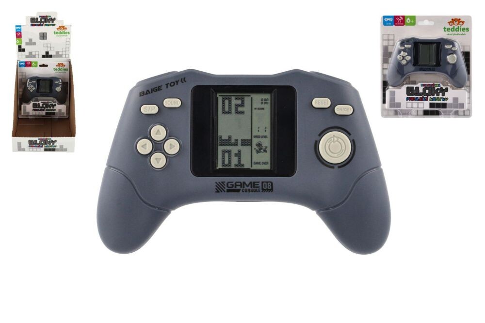 Teddies Digitální hra Padající kostky konzole hlavolam 15x9cm na baterie se zvukem