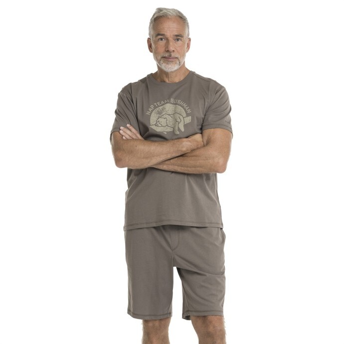 Bushman Pánské pyžamo Drom s potiskem, hnědé M