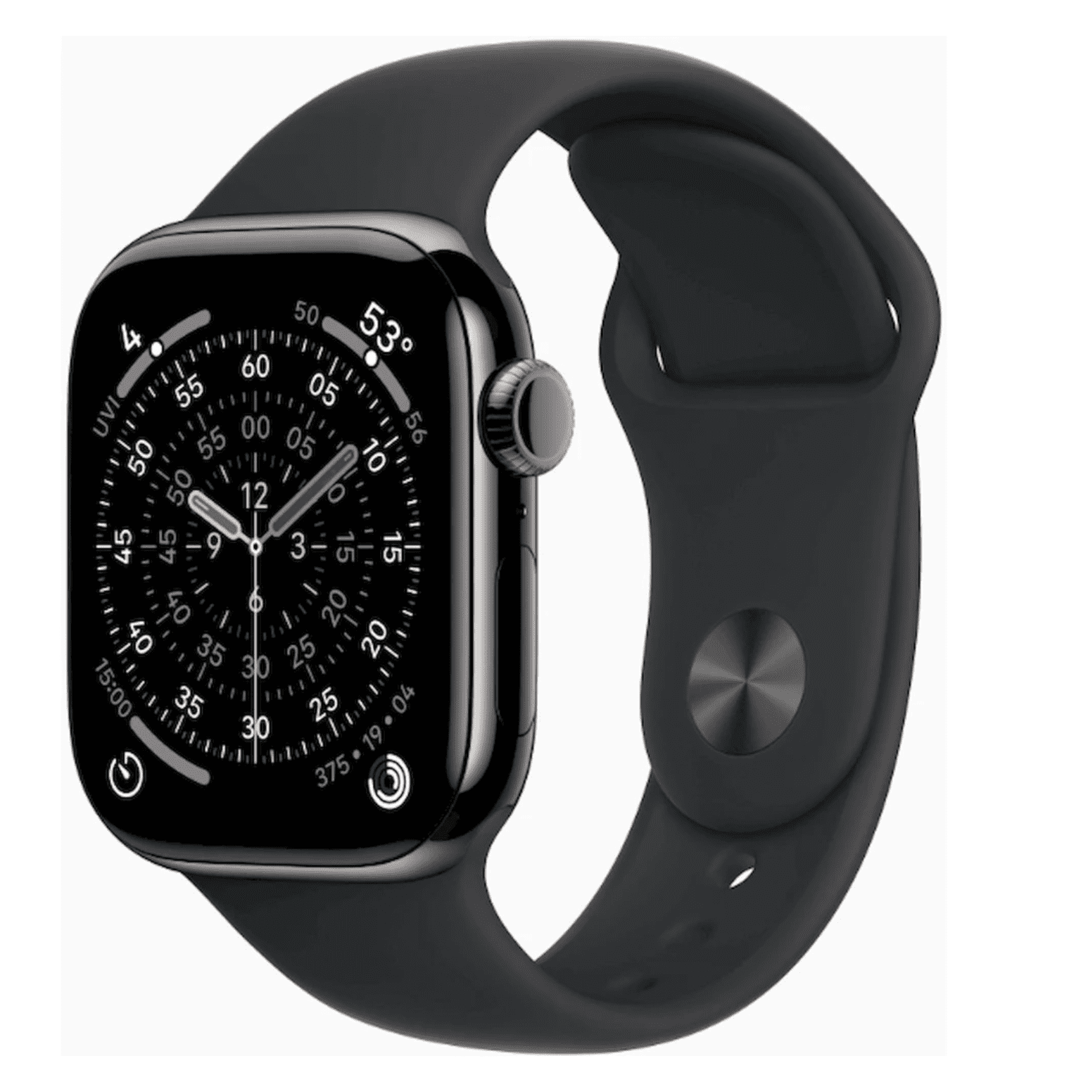 APPLE Watch 11 GPS + Cellular 42mm břidlicově šedý titan - černý sportovní řemínek - M/L