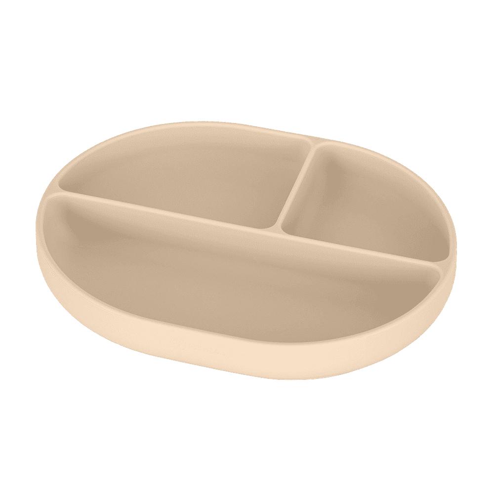 PETITE&MARS Talířek silikonový dělící oválný Take&Match Desert Sand 6m+