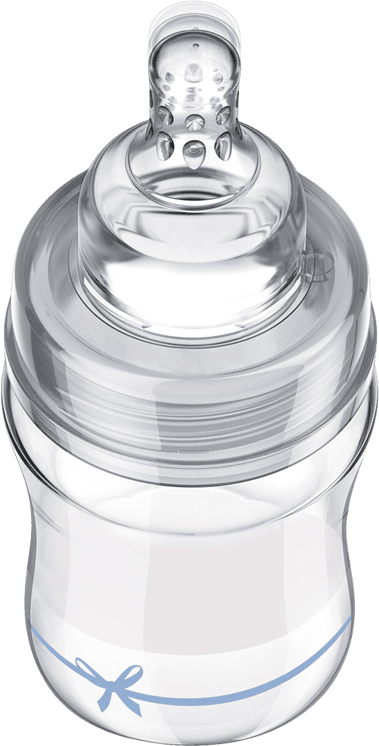 LOVI Skleněná lahev BABY SHOWER kluk 150 ml