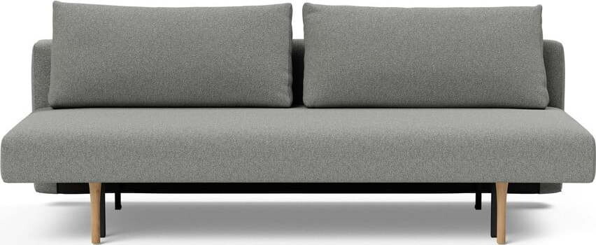 Šedá pohovka na každodenní spaní/rozkládací z textilie bouclé 200 cm Conlix - II. jakost – Innovation
