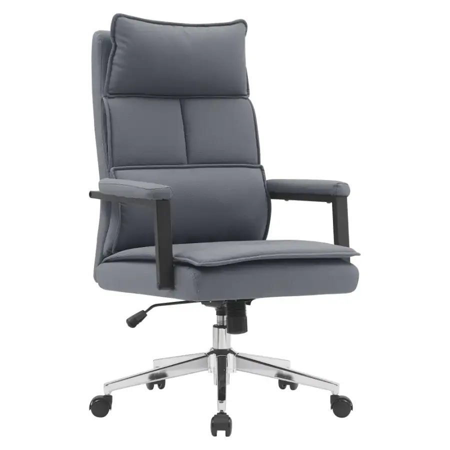 Tempo Kondela Kancelářské křeslo KAHIL - šedá/chrom