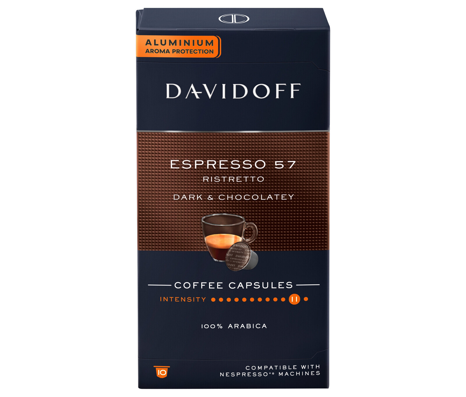 Tchibo - Davidoff Café Espresso 57 Ristretto − 10 kapslí - Intenzita: 11/12