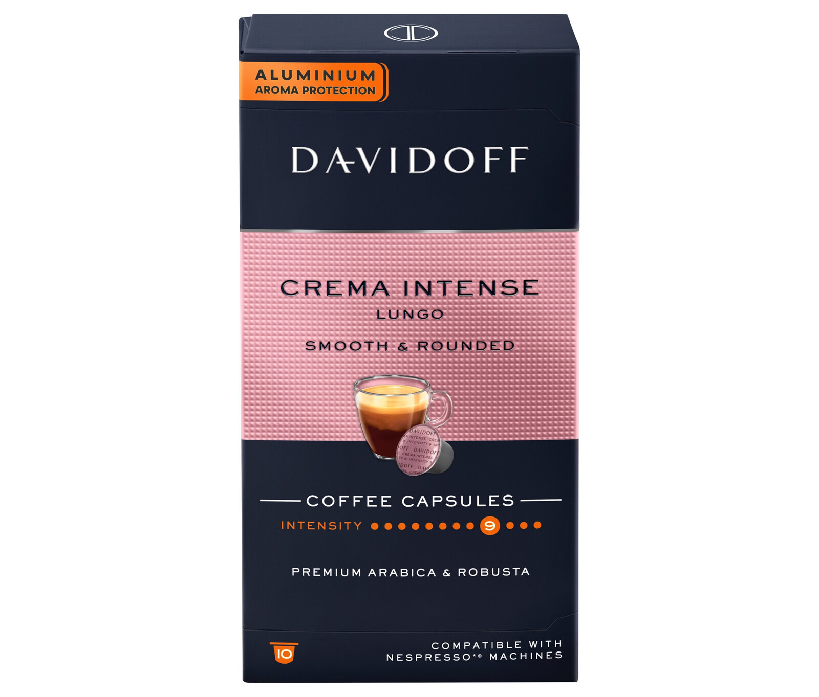 Tchibo - Davidoff Café Crema Intense Lungo − 10 kapslí - Intenzita: 9/12