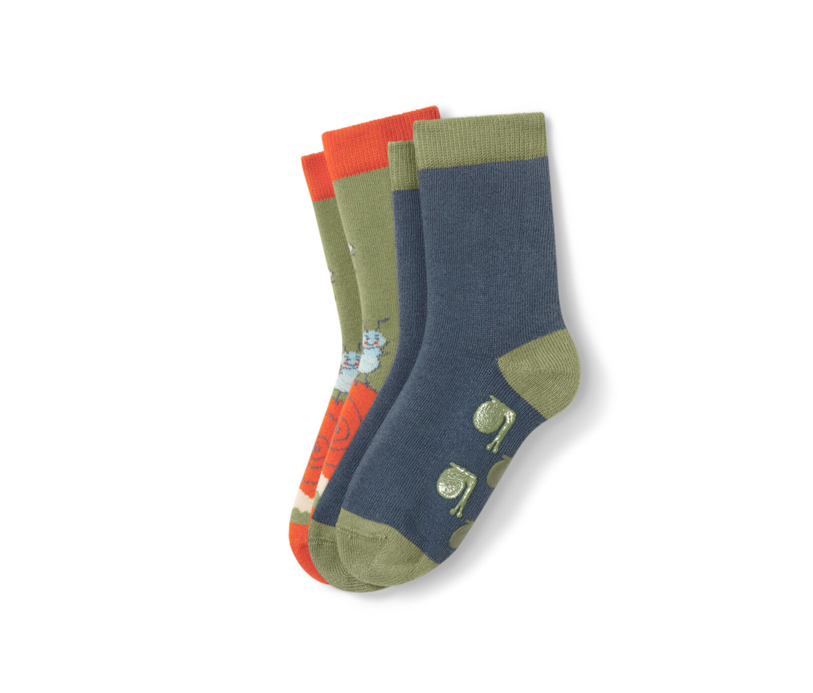 Tchibo - Dětské protiskluzové ponožky - pro ženy - vel. 31-34 - barva: modrá/žakár