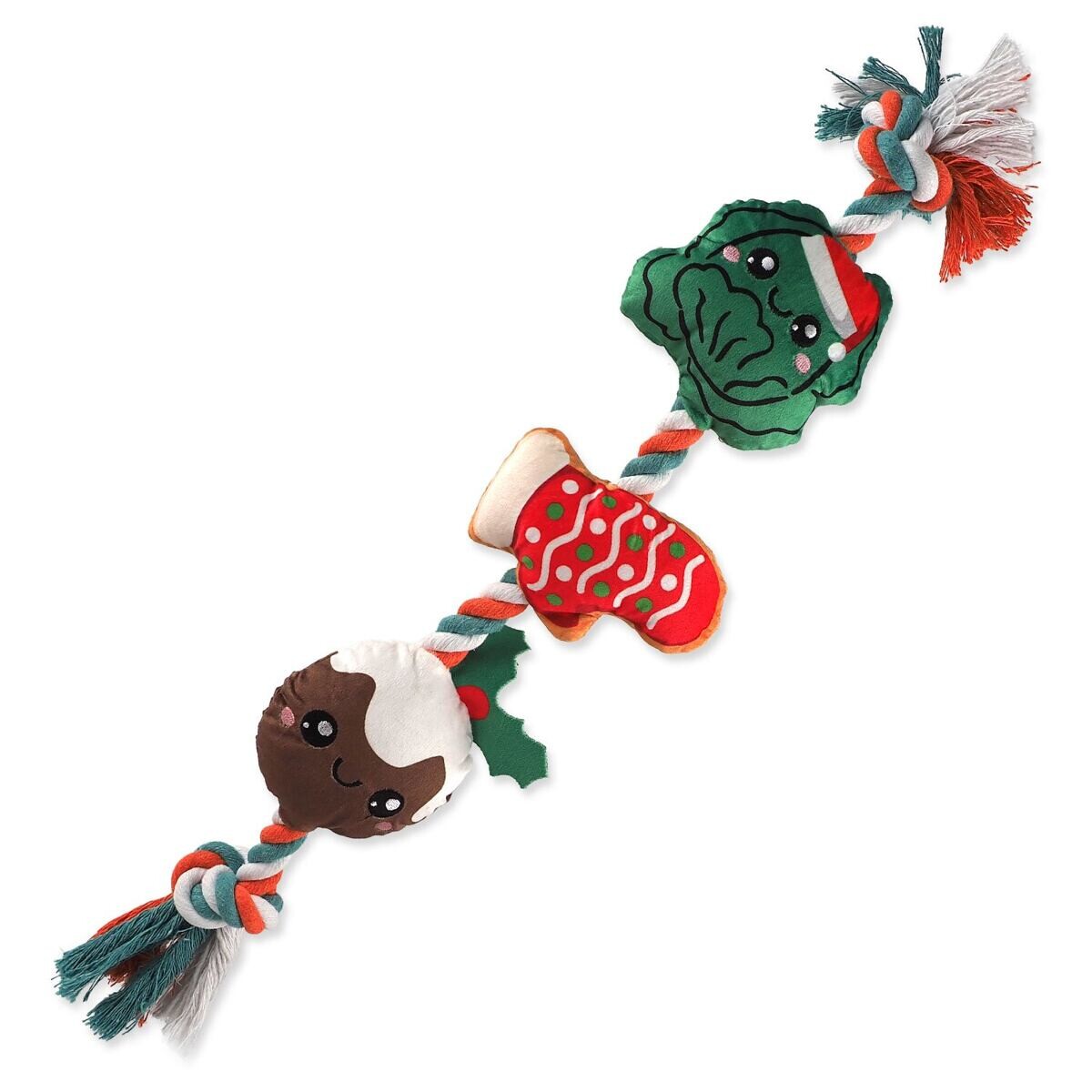 Hračka Dog Fantasy Winter Tale set ozdob pískací 45cm