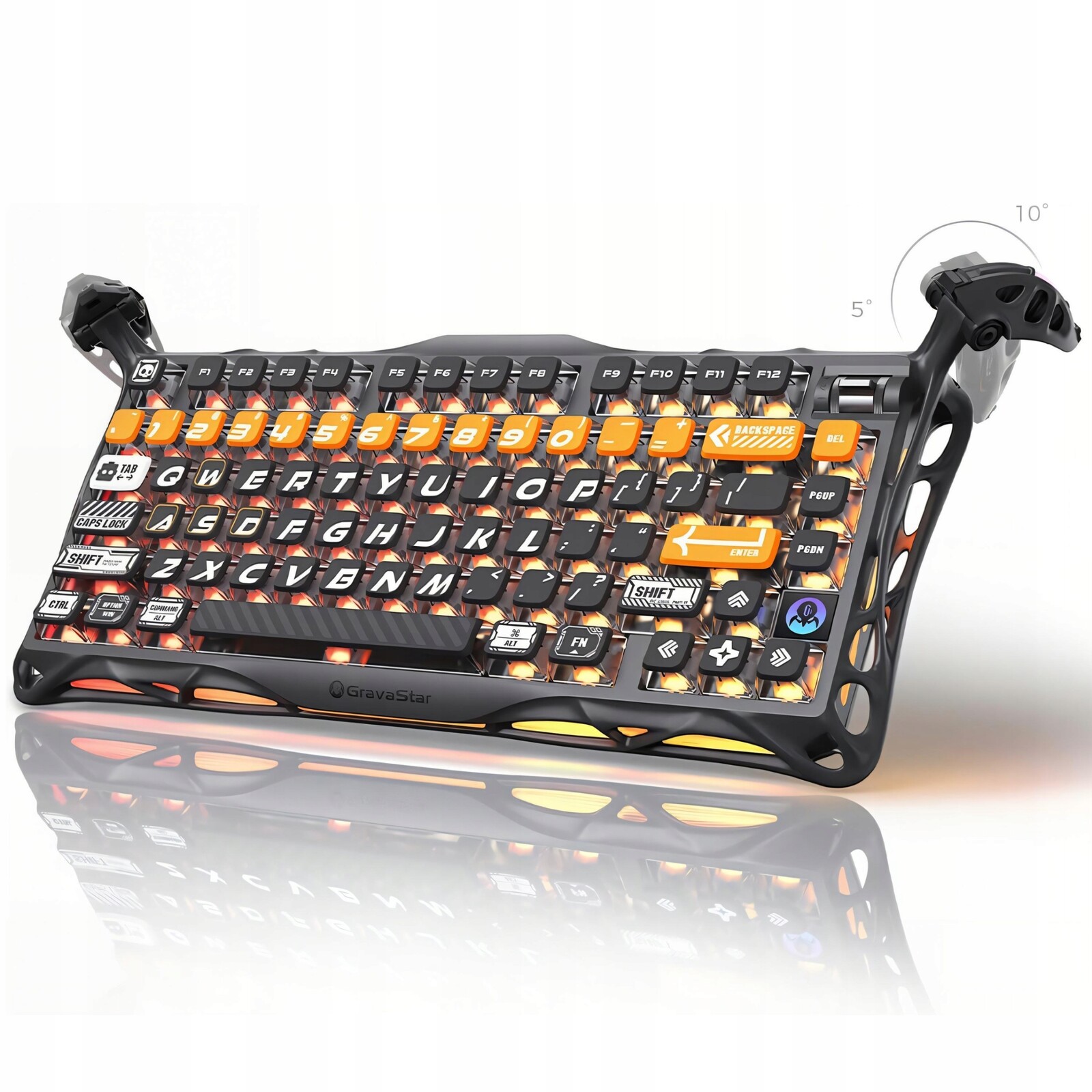 GravaStar Mercury K1 Pro Bezdrátová mechanická klávesnice CyberFlare