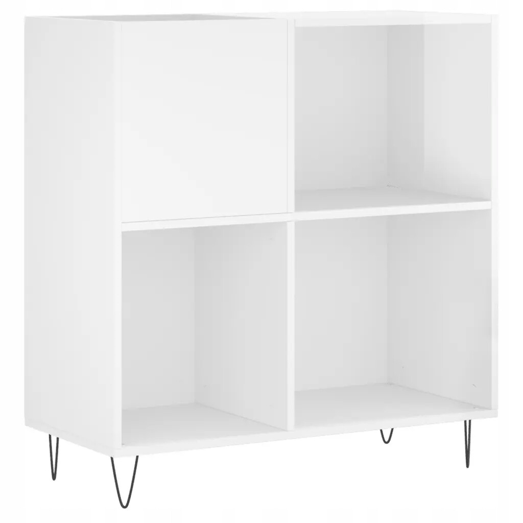 vidaXL Skříňka na desky, vysoký lesk, bílá, 84,5x38x89 cm