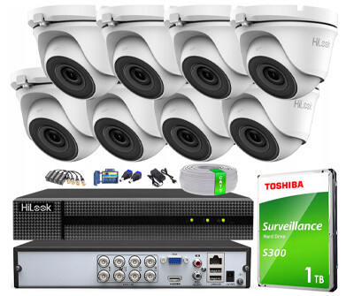 Monitorovací sada 8x TVICAM-T2M-20DL 2Mpx IR20m IP66 Hilook od Hikvision