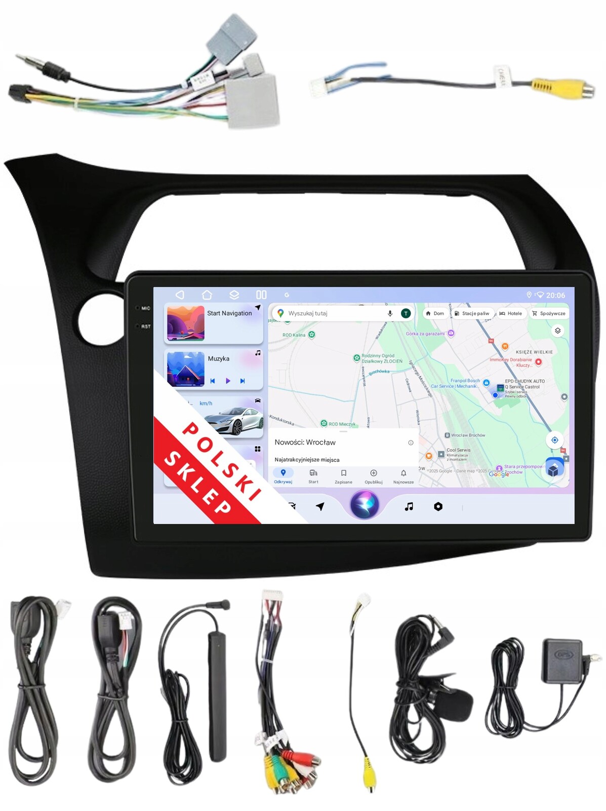 Navigace Rádio 2DIN Android Honda CIVIC 8 VIII Ufo 4/64 Gb Dsp Carplay Lte